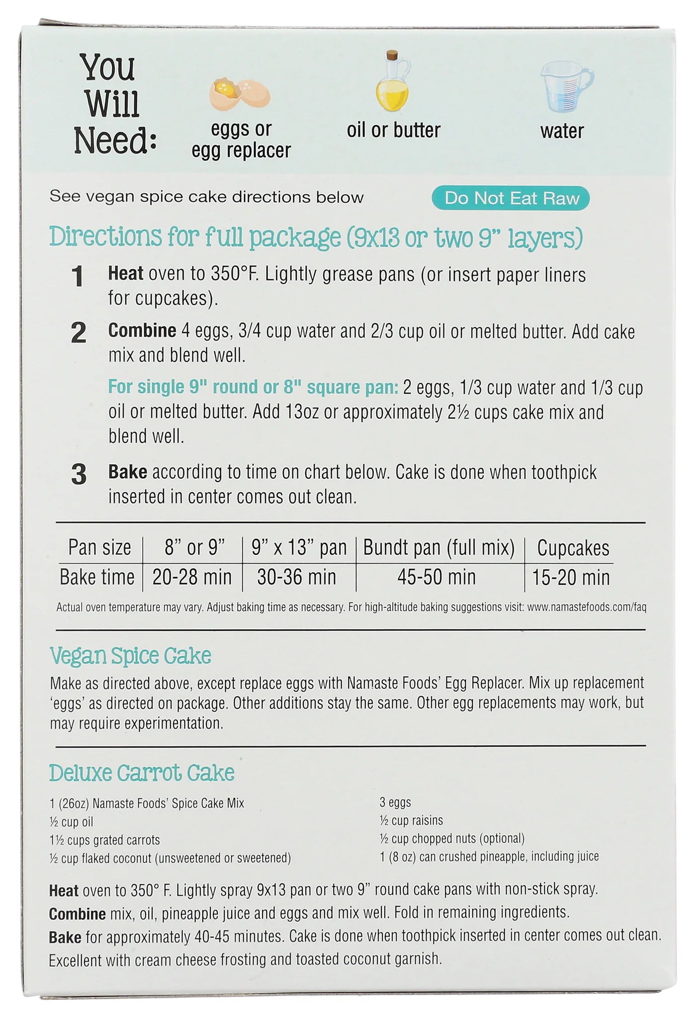 Spice Cake Mix GF
