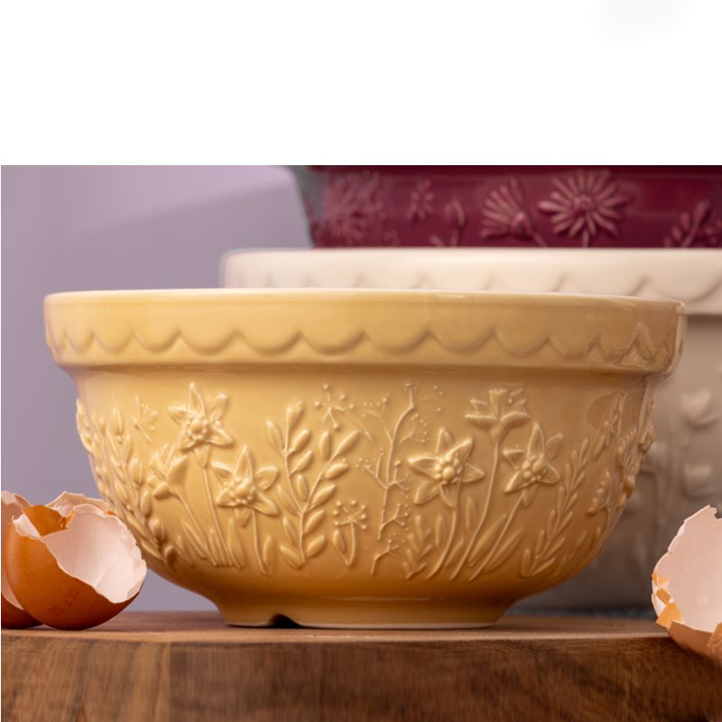 Mason Cash Meadow Mixing Bowl 1.1 L Daffodil, Yellow