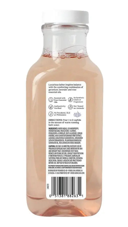 Aura Cacia Bubble Bath Heart Song Geranium