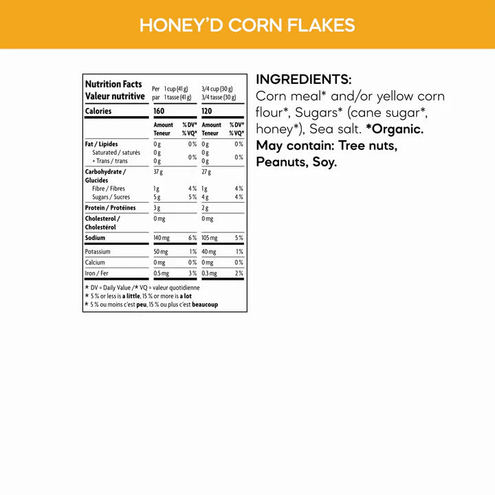 Honey'D Corn Flakes Cereal (Org) (GF)