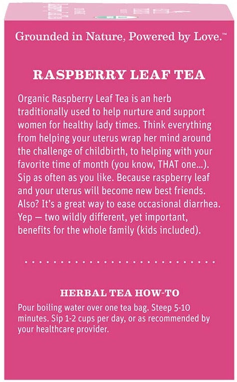 Raspberry Leaf Organic Herbal Tea Earth Mama