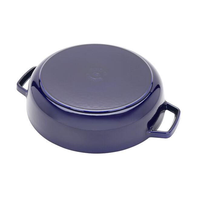 Staub Cast Iron Saute Pan Chistera, Dark Blue