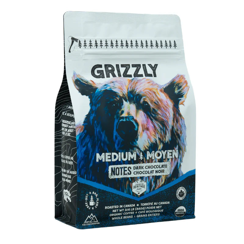 Canadian Heritage Organic Coffee Grizzly Medium 340g