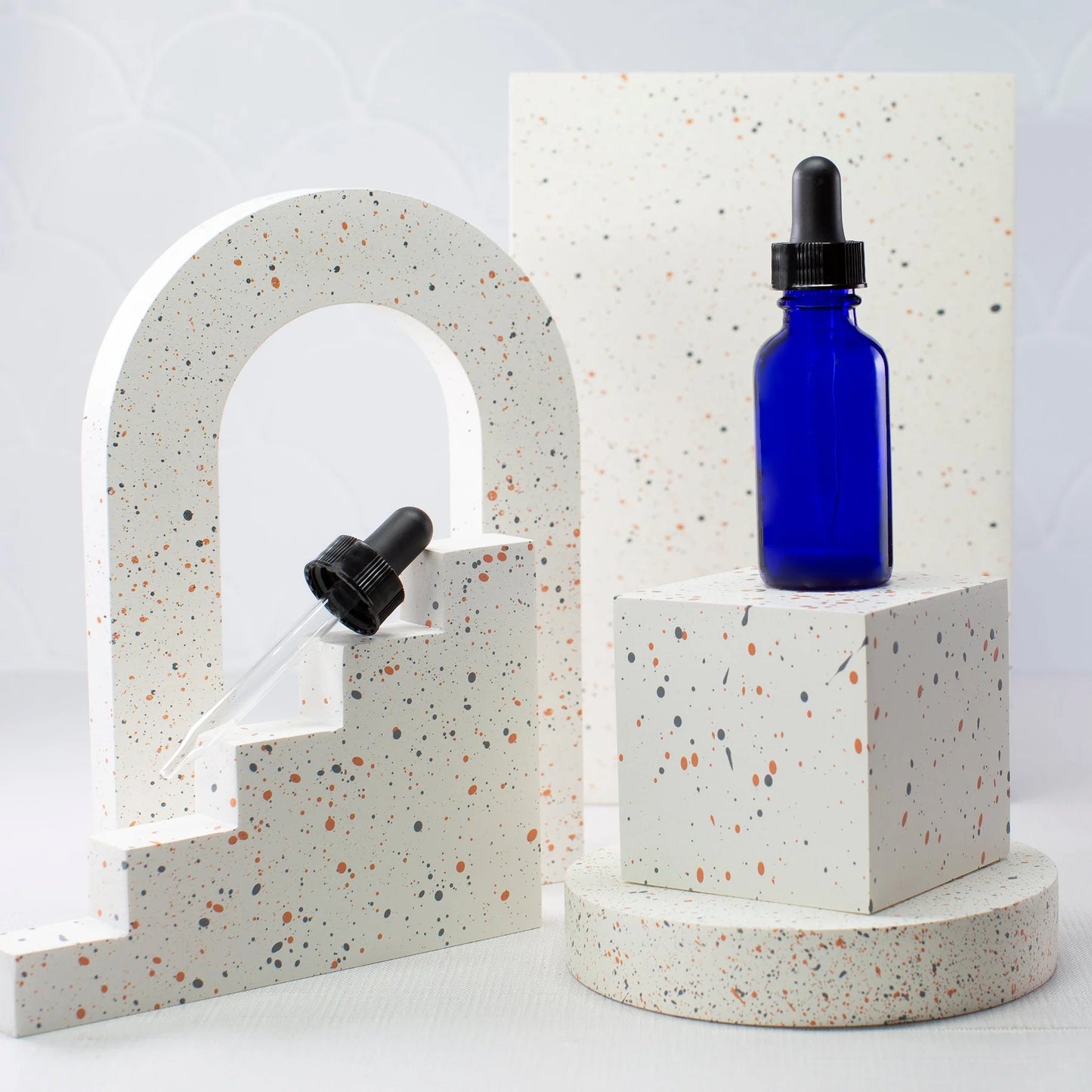 Blue Glass Bottle with Dropper 30ml