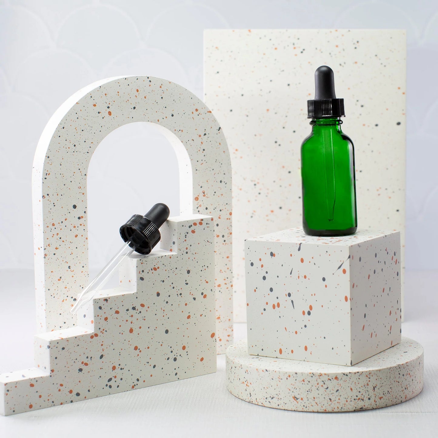 Green Glass Bottle with Dropper 30ml