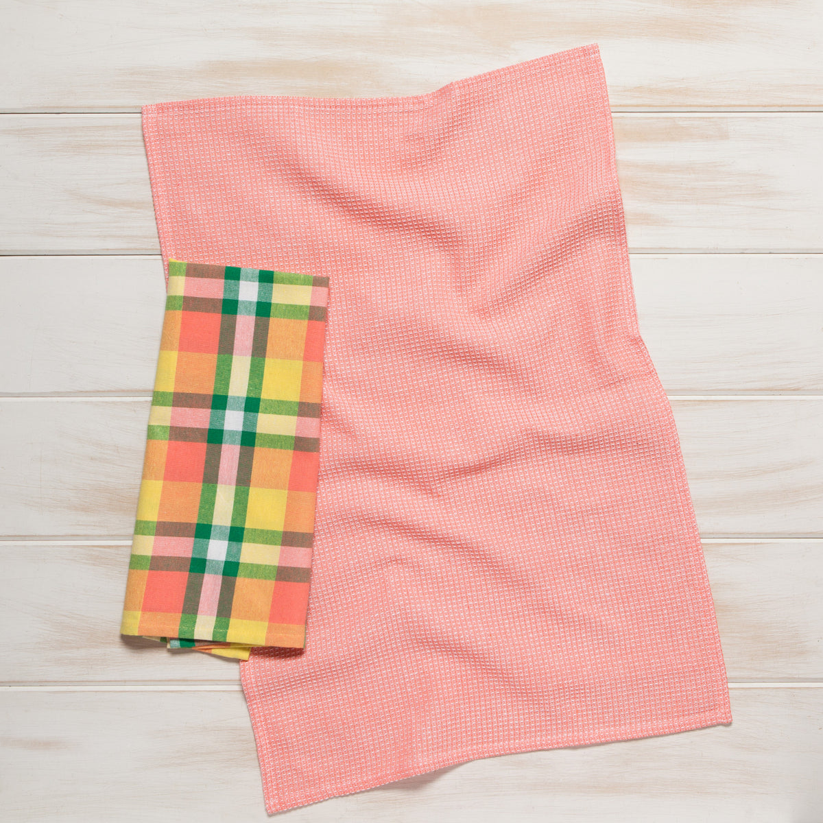 Dishtowel Set Second Spin Plaid Meadow, 2-pk