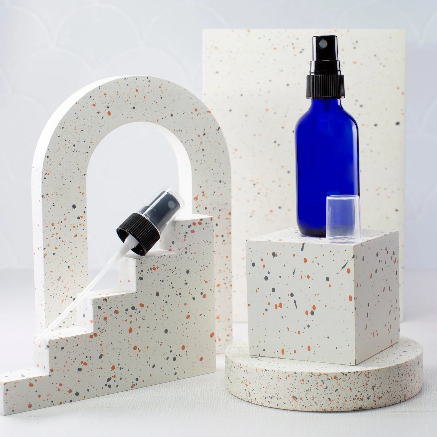 Blue Glass Bottle with Fine Mist Sprayer 60ml