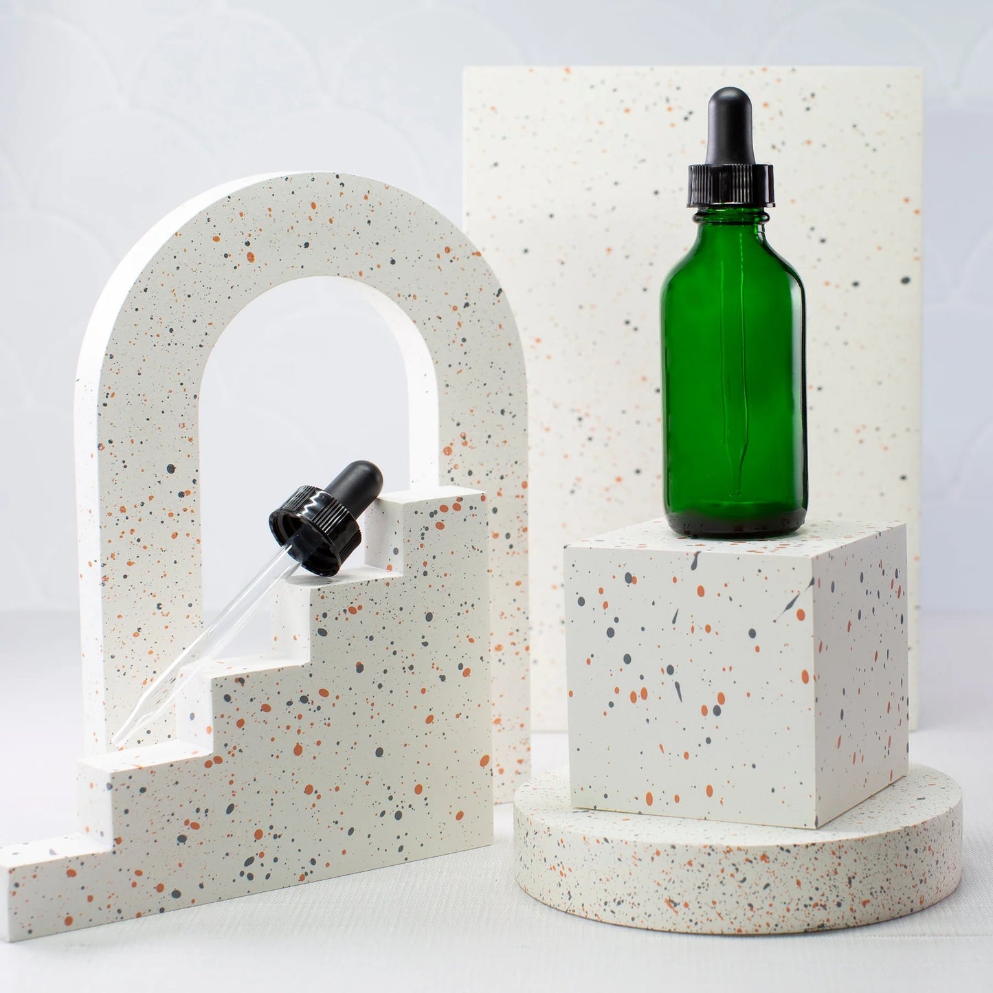 Green Glass Bottle with Dropper 60ml