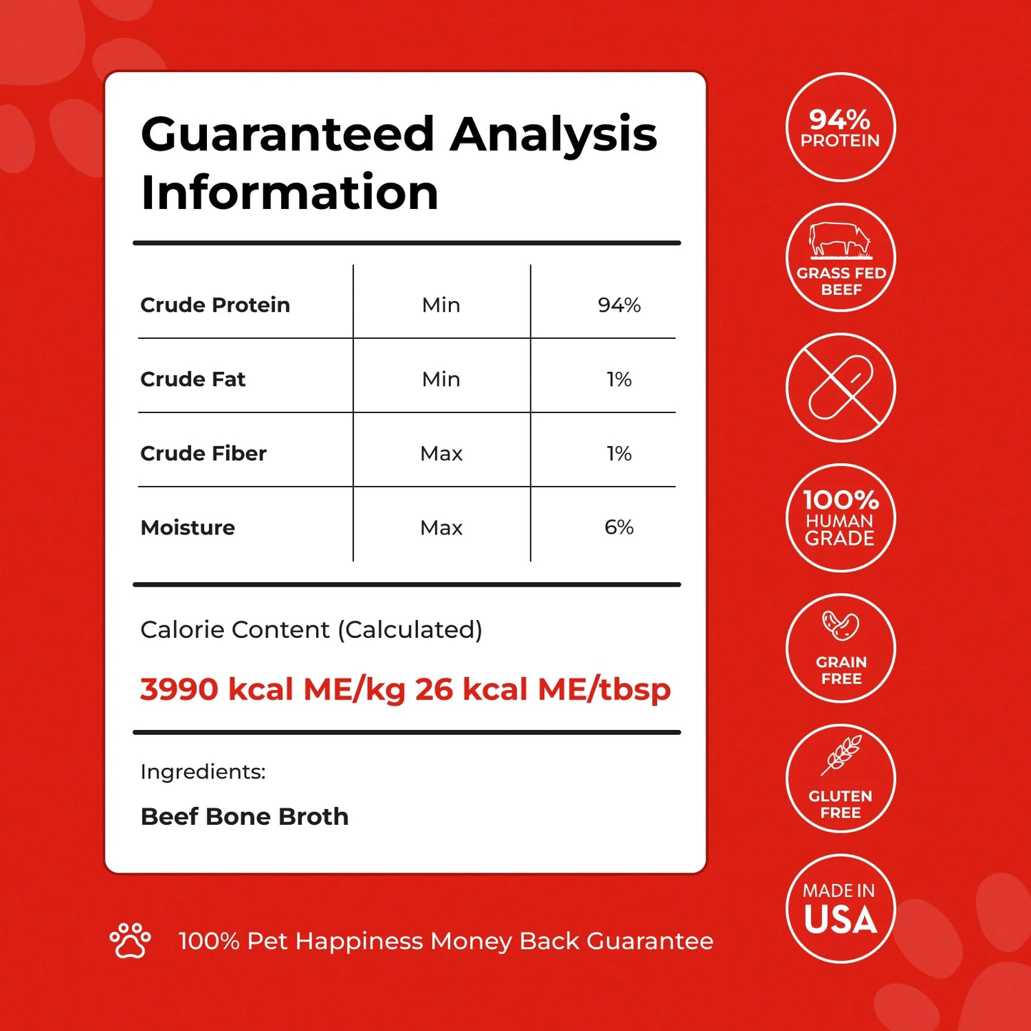 Bluebird Beef Bone Broth for Dogs and Cats