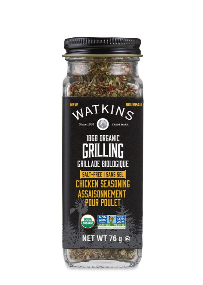 Watkins Grilling Chicken Seasoning Salt Free, Organic