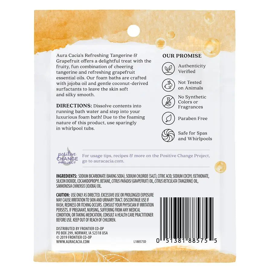 Aura Cacia Foam Bath Tangerine & Grapefruit