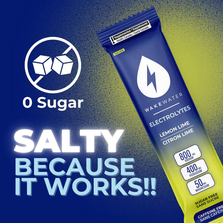 Wake Water Electrolyte Drink Mix, Lemon Lime