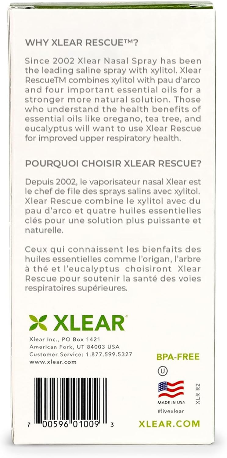 Xlear Nasal Spray Rescue with Herbal Oils