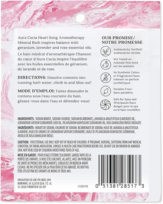 Aura Cacia Mineral Bath Heart Song