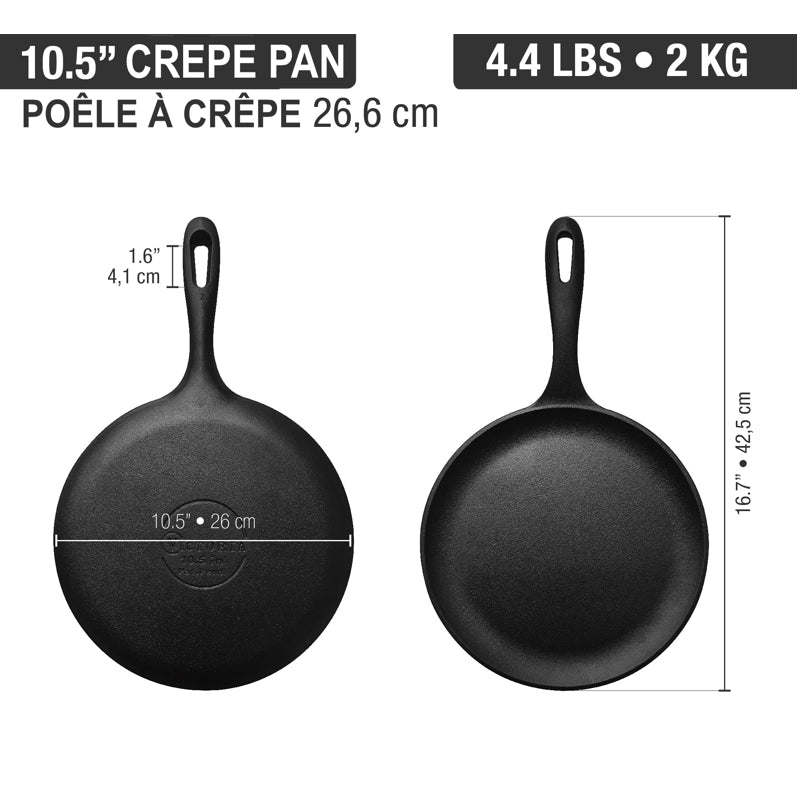 Victoria Cast Iron Pancake & Crepe Griddle Pan