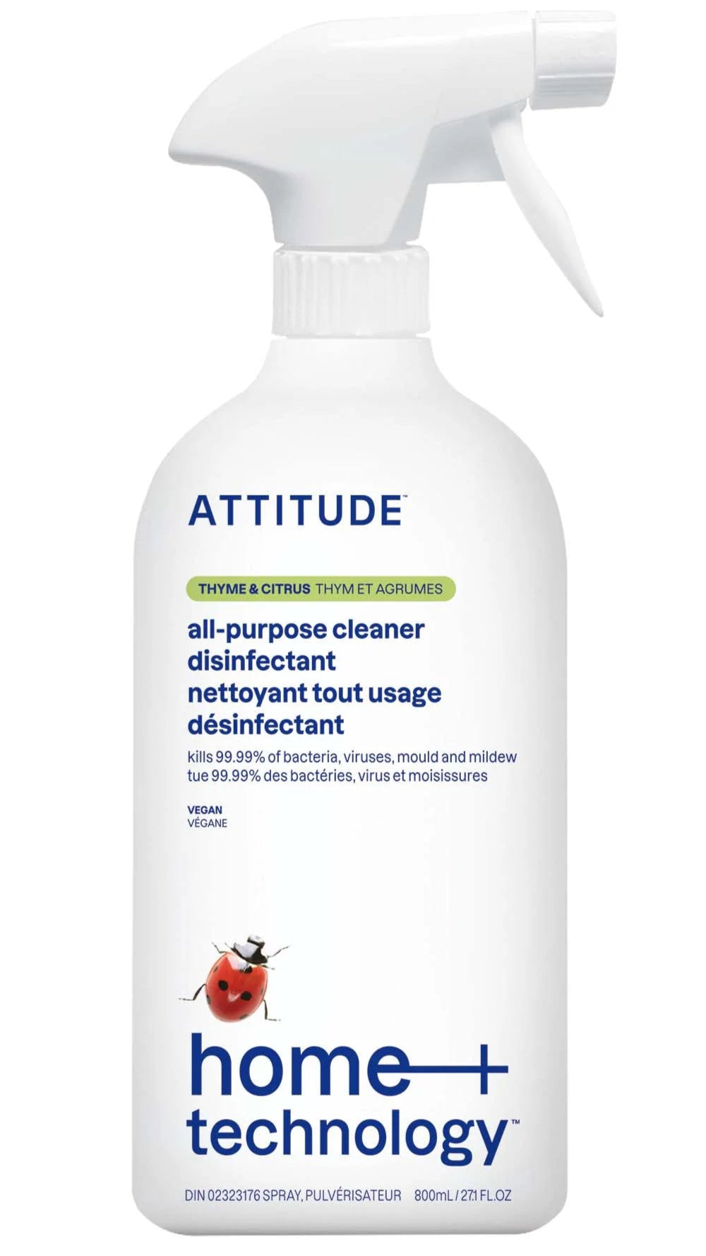 Attitude All Purpose Cleaner Disinfectant 99.9% Thyme & Citrus