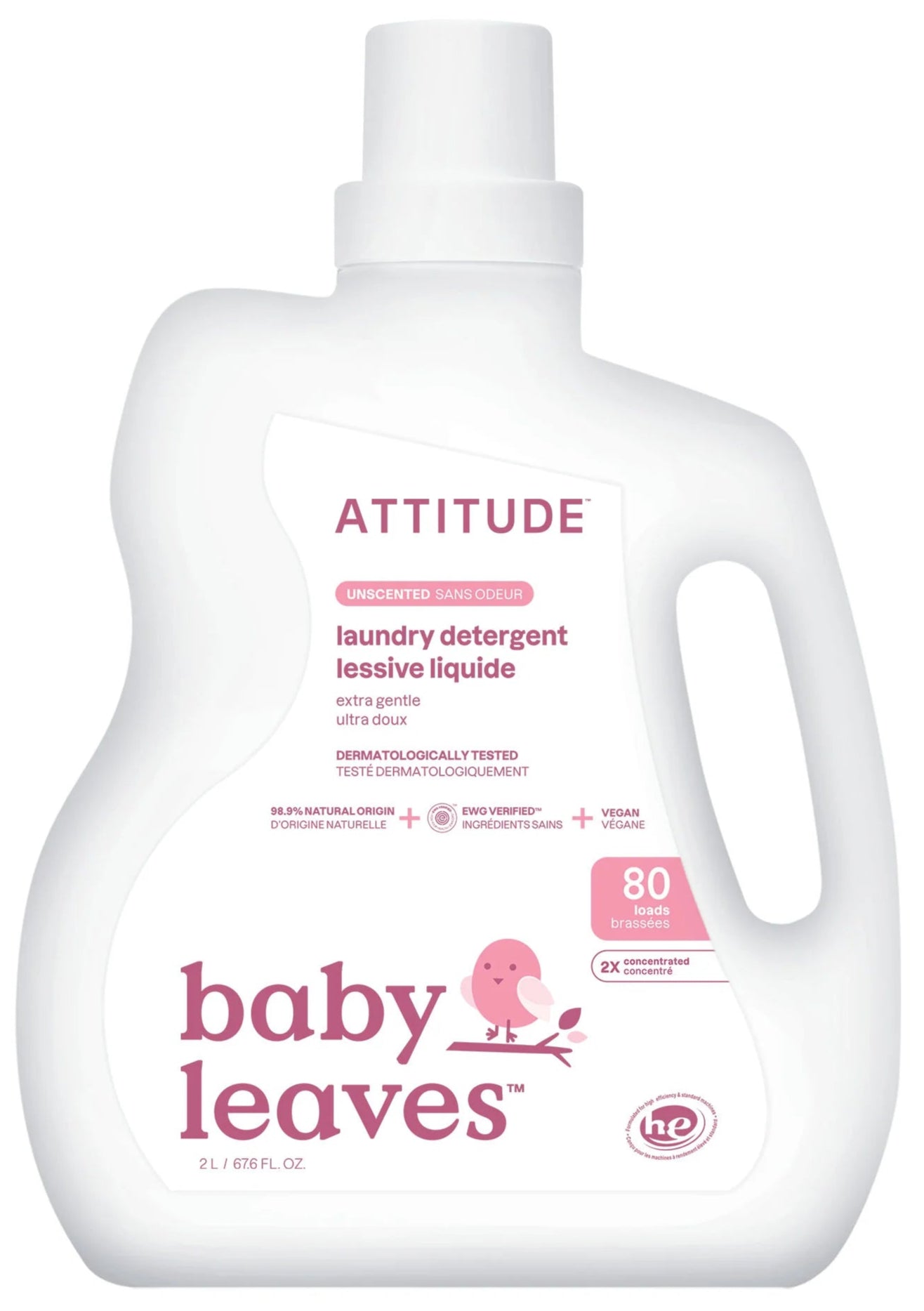 Attitude Baby Laundry Detergent Unscented 2.0L