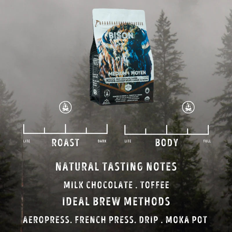 Canadian Heritage Organic Coffee Bison Medium 340g