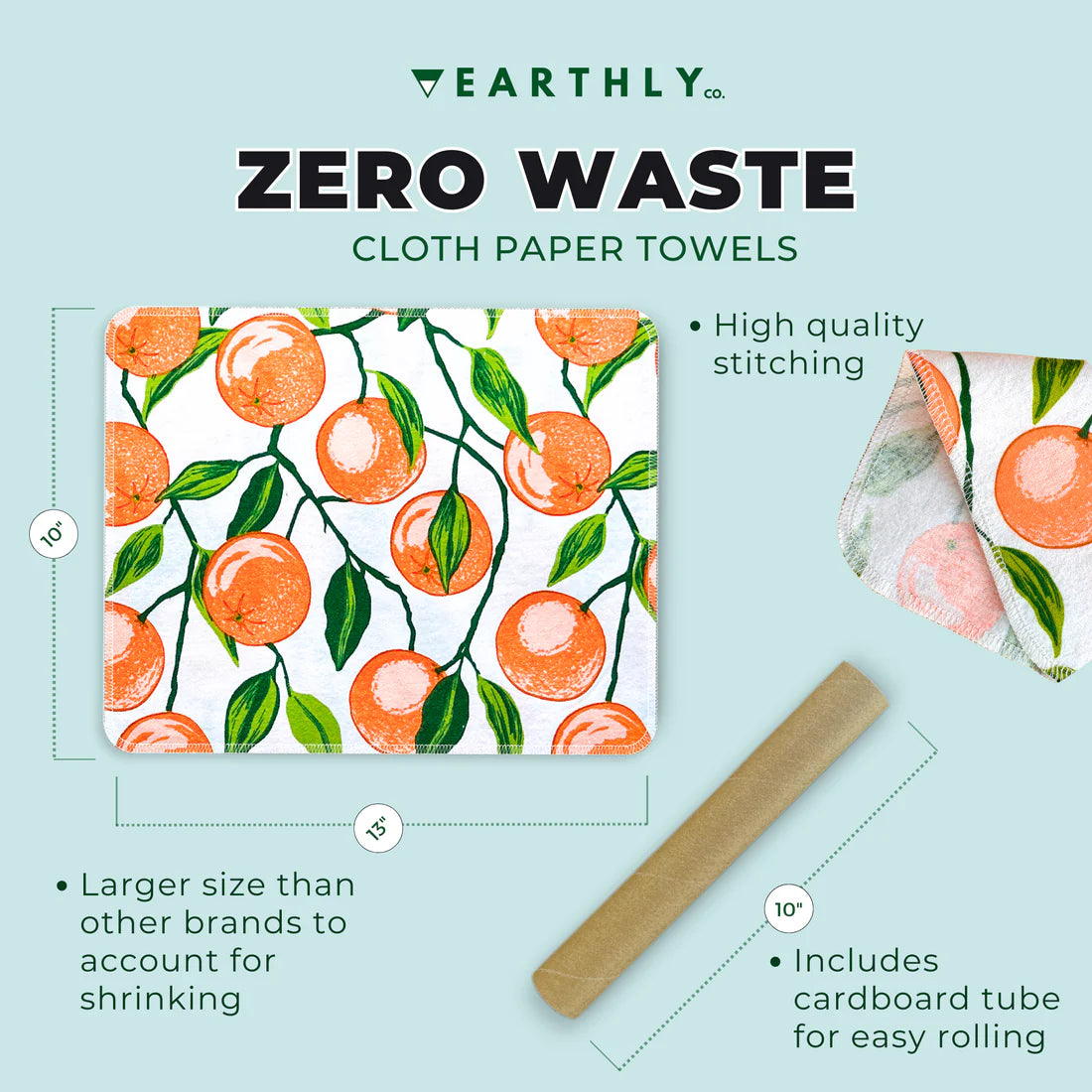 Earthly Co. Notpaper Towel - Valencia Oranges