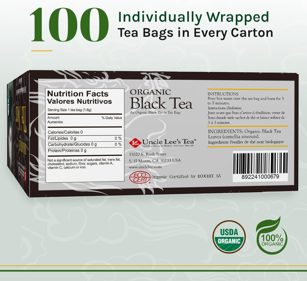 Uncle Lee's Black Tea, Organic