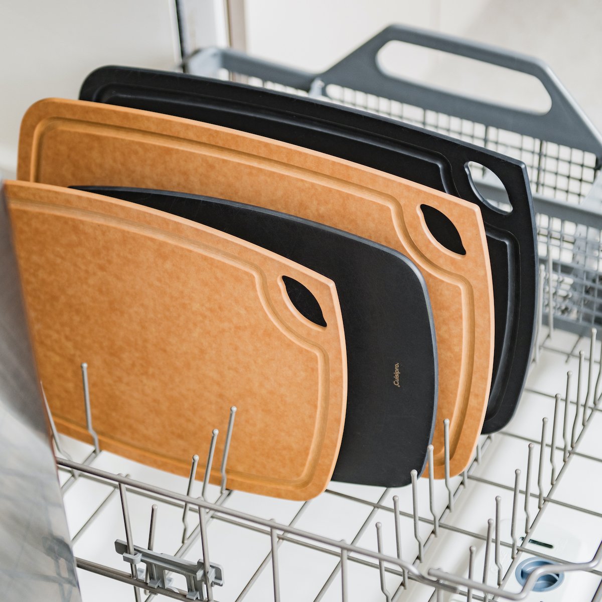 Cuisipro Fibre Wood Board with Anti-slip Feet, Set of 2