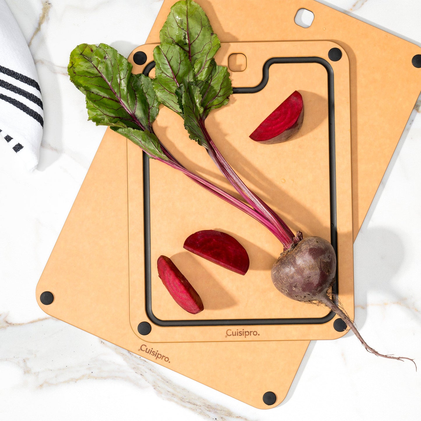 Cuisipro Fibre Wood Board 9" x 12" with Anti-slip Feet