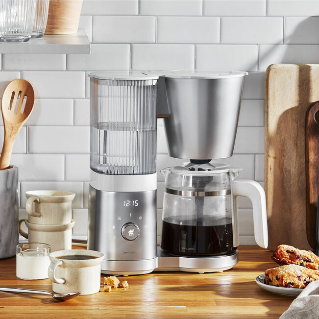 Zwilling Enfinigy Drip Coffee Maker, Glass Carafe, Silver