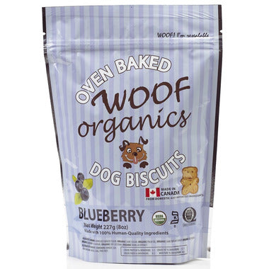 Woof Organics Dog Biscuits - Blueberry