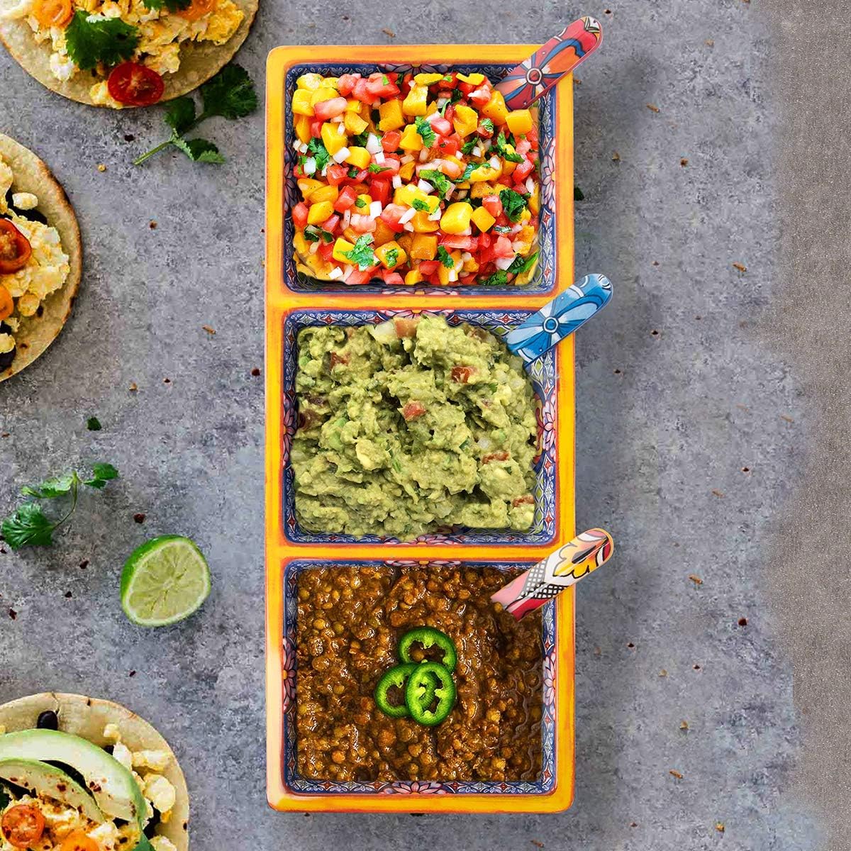 Prepara Taco Toppings Tray