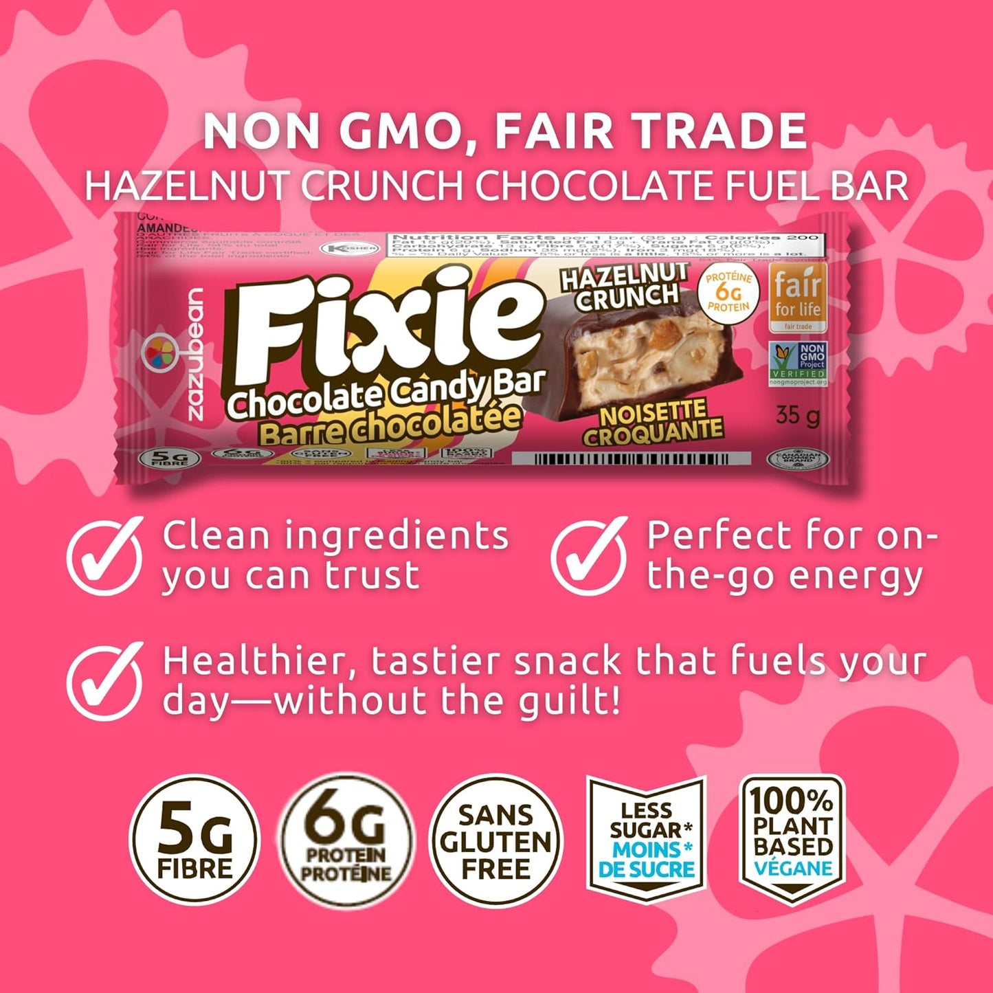 FIXIE: Hazelnut Crunch Chocolate Fuel Bar