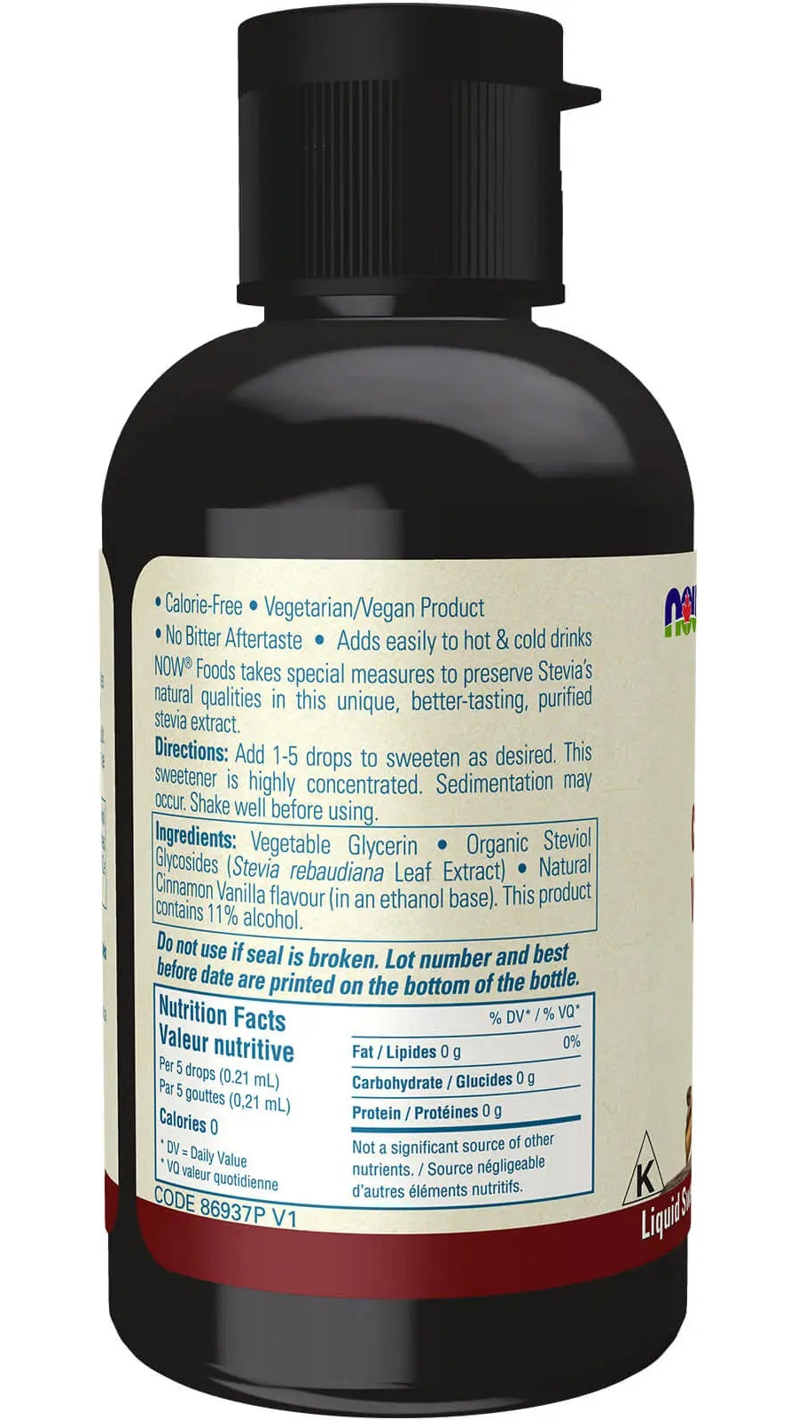 NOW BetterStevia® Liquid Drops - Cinnamon Vanilla