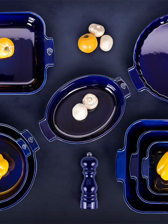 Peugeot Appolia Ceramic Rectangular Baker, 10" Blue