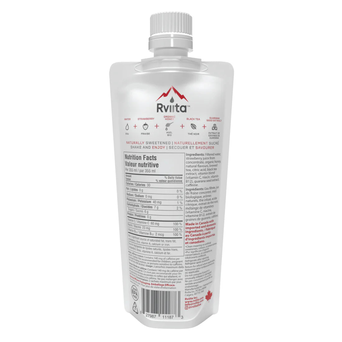 Rviita Energy Strawberry Black Tea