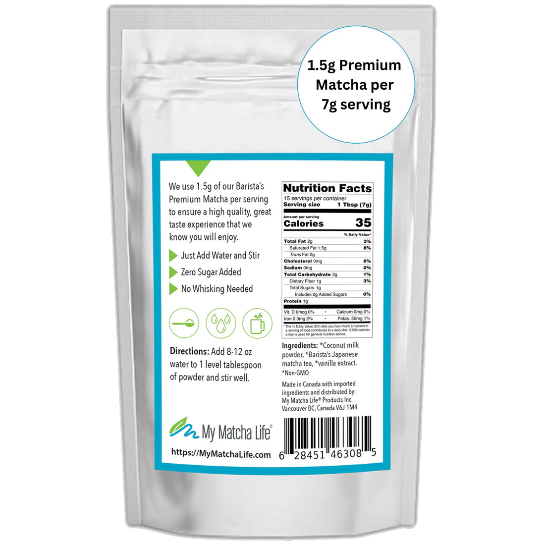 My Matcha Life Premium Vanilla Latte