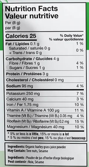 Barley Grass Juice Powder, Organic Traditions