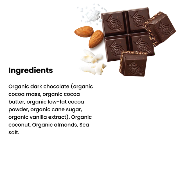 Chocxo Dark Chocolate Coconut, Almond & Sea Salt Snaps (Org)