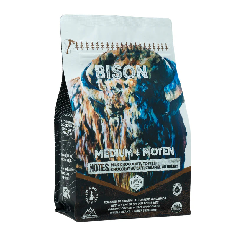 Canadian Heritage Organic Coffee Bison Medium 340g