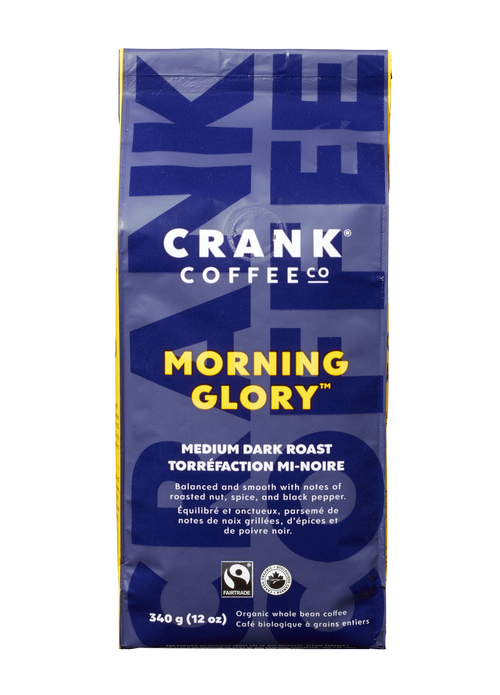 Crank Organic Coffee Morning Glory Medium Dark 340g
