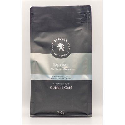 De Luca's Coffee Espresso, 340g Ground