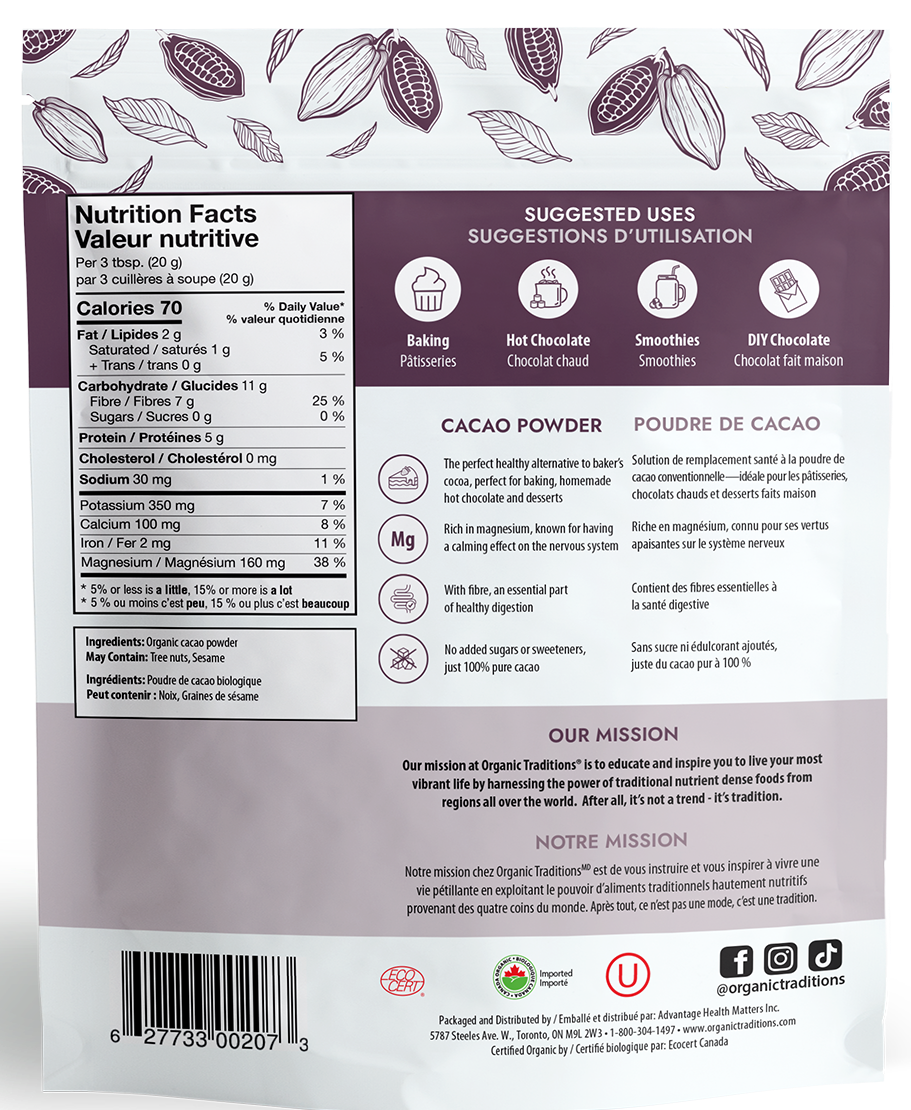 Cacao Powder, Organic Traditions