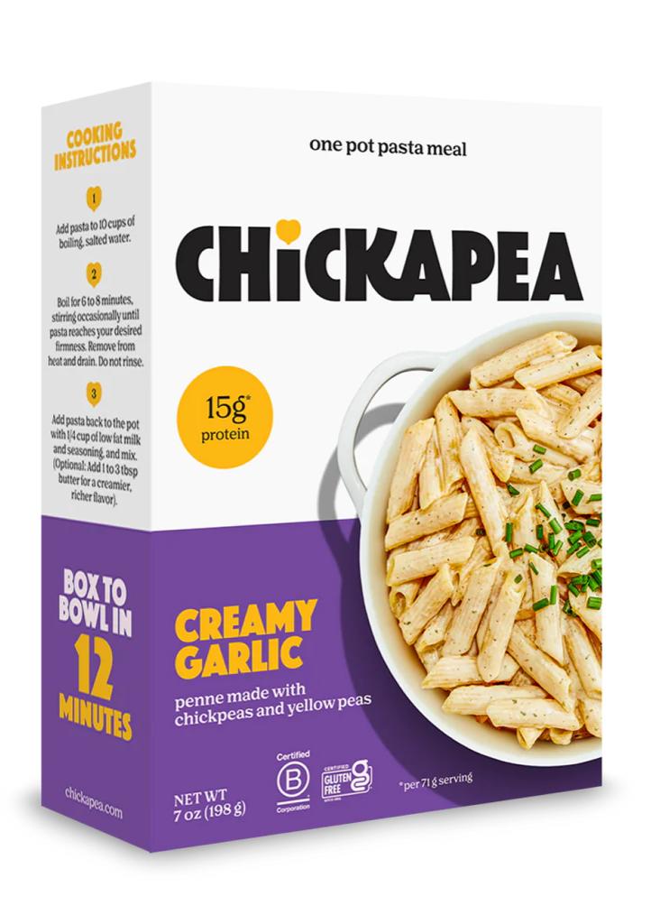 Chickapea One Pot Pasta Meal Creamy Garlic (GF)