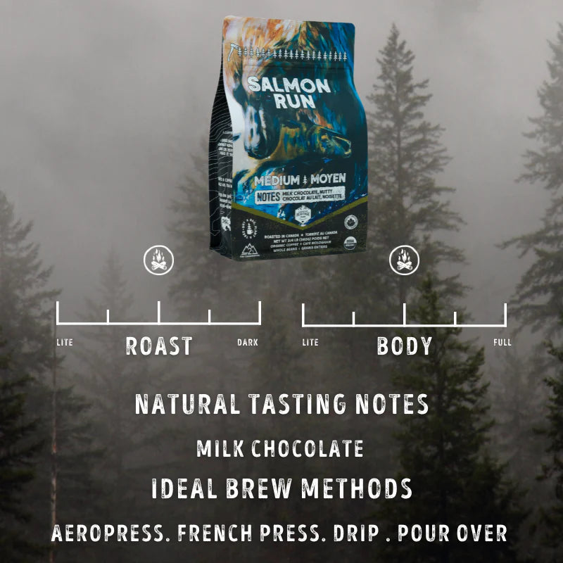 Canadian Heritage Organic Coffee Salmon Run Medium 340g