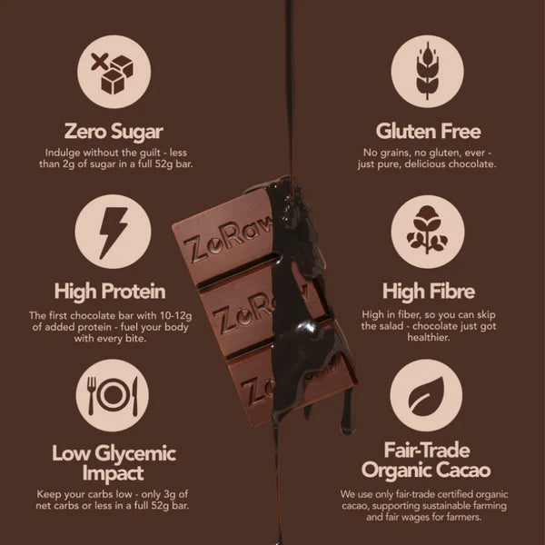 ZoRaw Dark Chocolate Bar with Protein