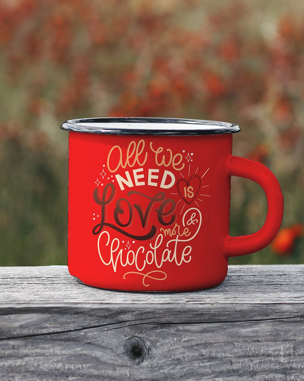 Gift Mug + Cocoa Set - All We Need Is Love and Chocolate