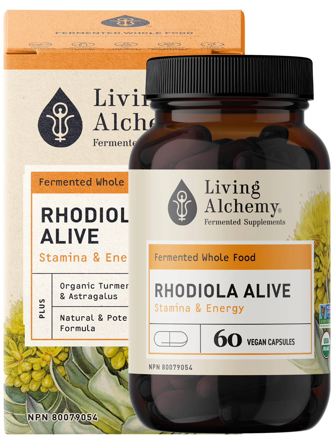 Rhodiola Alive - Fermented, Organic 60 Capsules