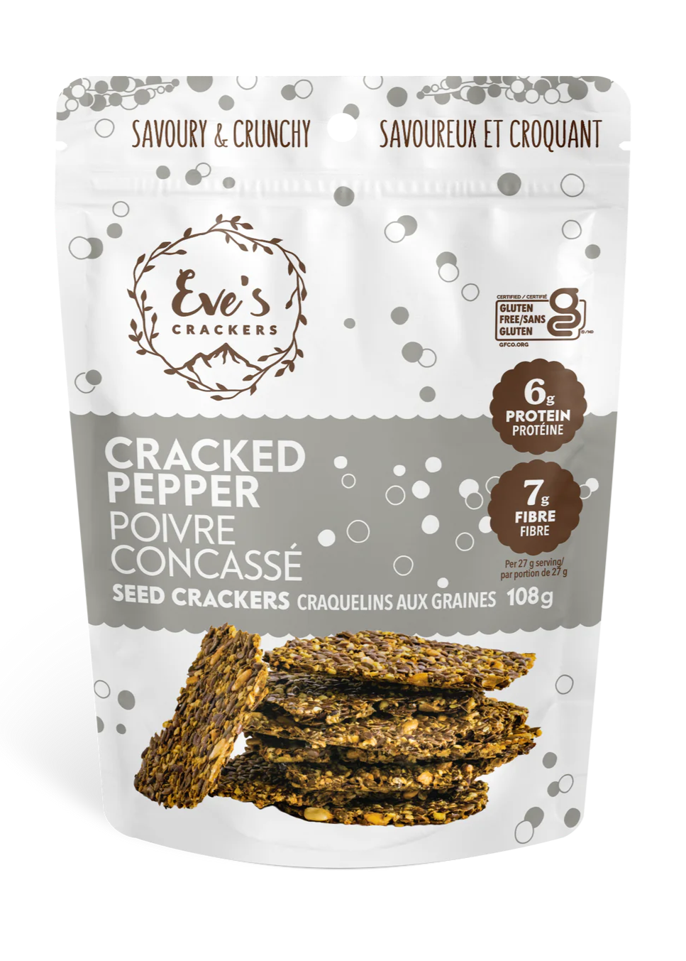 Eve's Seed Crackers, Cracked Pepper (GF)