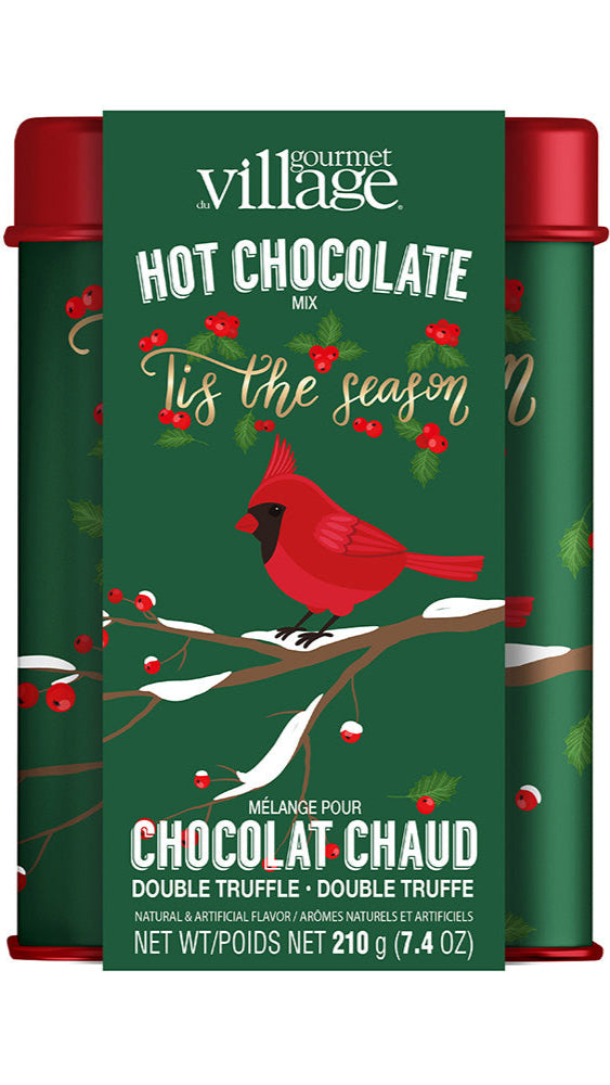 Hot Chocolate Keepsake Tin - Holly Berry Cardinal