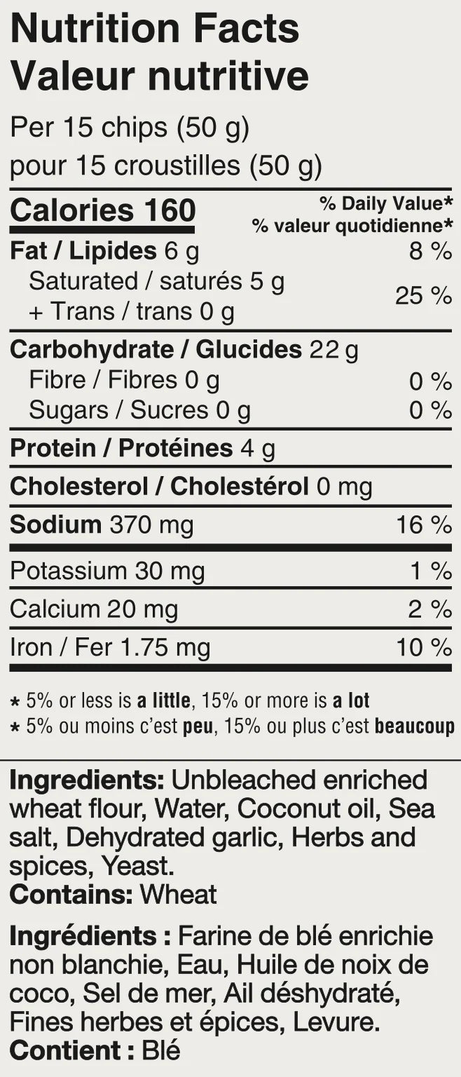 Cedar Valley Pita Chips, Garlic & Herb