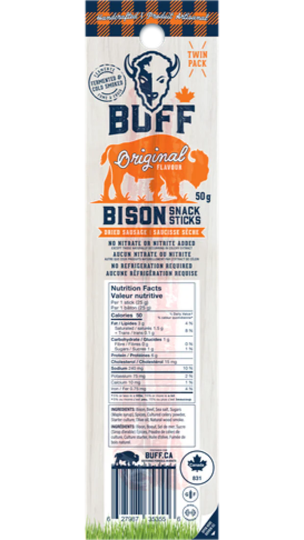 BUFF Bison Snack Sticks, Original