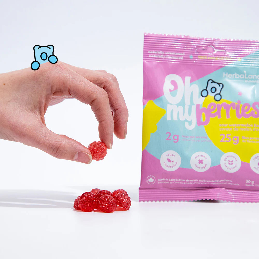 Herbaland Gummies, Oh My Berries! Sour Watermelon